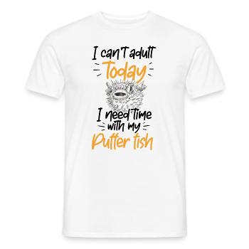 Besoin de temps avec Puffer Fish Aquariophiles - T-shirt homme - blanc - Devant - AI Model Male 178 dark (178cm)