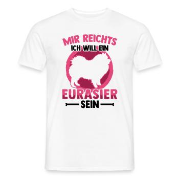 Will ein Eurasier sein Eurasian Spitz - Männer T-Shirt - Weiß - Vorne - AI Model Male 178 dark (178cm)