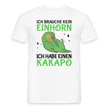 Ich habe einen Kakapo Neuseeland Papagei - Männer T-Shirt - Weiß - Vorne - AI Model Male 178 dark (178cm)