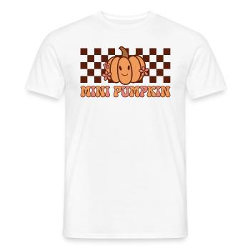 Small Pumpkin - Funny Retro Thanksgiving Thankful - Men's T-Shirt - white - Front - AI Model Male 178 dark (178cm)