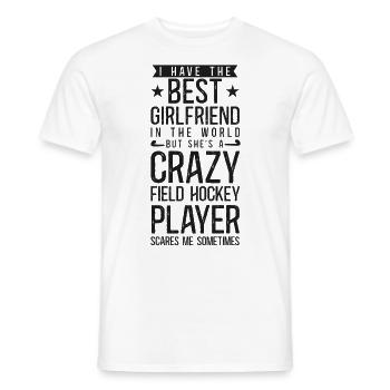 Field Hockey Boyfriend I Have The - Männer T-Shirt - Weiß - Vorne - AI Model Male 178 dark (178cm)
