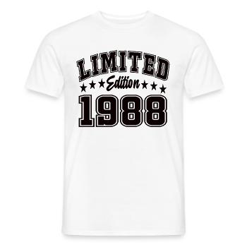 Édition limitée 1988 - T-shirt homme - blanc - Devant - AI Model Male 178 dark (178cm)