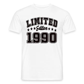 Limited Edition 1990 - Männer T-Shirt - Weiß - Vorne - AI Model Male 178 dark (178cm)