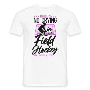 hockey sur gazon, il n’y a pas de pleurs - T-shirt homme - blanc - Devant - AI Model Male 178 dark (178cm)