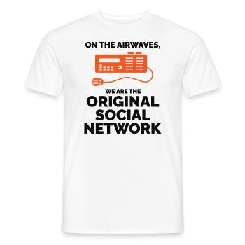 Amateur Ham Radio Operator Original Social Network - Men's T-Shirt - white - Front - AI Model Male 178 dark (178cm)