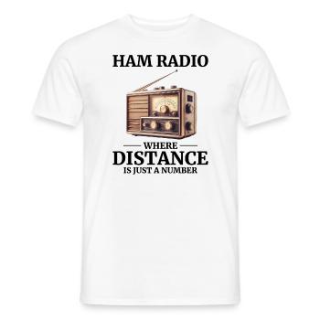 Opérateur radio amateur vintage - T-shirt homme - blanc - Devant - AI Model Male 178 dark (178cm)