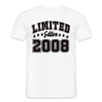 Limited Edition 2008 - Männer T-Shirt - Weiß - Vorne - AI Model Male 178 dark (178cm)