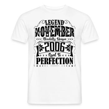 November 2006. November 2006 Birthday Gift - Men's T-Shirt - white - Front - AI Model Male 178 dark (178cm)