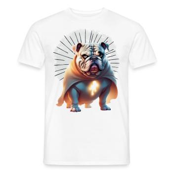 Bulldogge Halloween Hund Hunde - Männer T-Shirt - Weiß - Vorne - AI Model Male 178 dark (178cm)