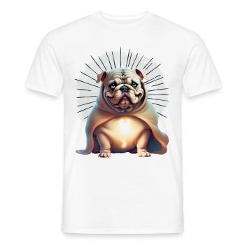 Bulldogge Halloween Hund Hunde - Männer T-Shirt - Weiß - Vorne - AI Model Male 178 dark (178cm)
