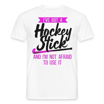 Field Hockey I've Got A Hockey - Männer T-Shirt - Weiß - Vorne - AI Model Male 178 dark (178cm)