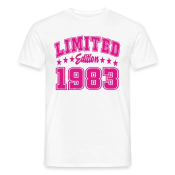 Édition limitée 1983 - T-shirt homme - blanc - Devant - AI Model Male 178 dark (178cm)