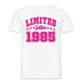 Édition limitée 1985 - T-shirt homme - blanc - Devant - AI Model Male 178 dark (178cm)