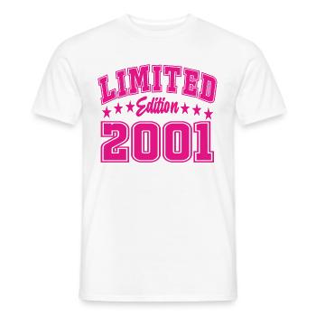 Limited Edition 2001 - Männer T-Shirt - Weiß - Vorne - AI Model Male 178 dark (178cm)