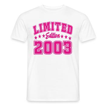 Édition limitée 2003 - T-shirt homme - blanc - Devant - AI Model Male 178 dark (178cm)