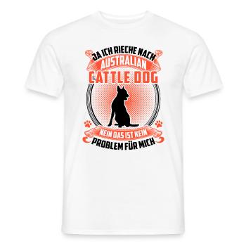 Ich rieche nach Australian Cattle Dog - Männer T-Shirt - Weiß - Vorne - AI Model Male 178 dark (178cm)