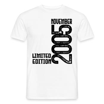 November 2005 Birthday Gift. November 2005. - Men's T-Shirt - white - Front - AI Model Male 178 dark (178cm)