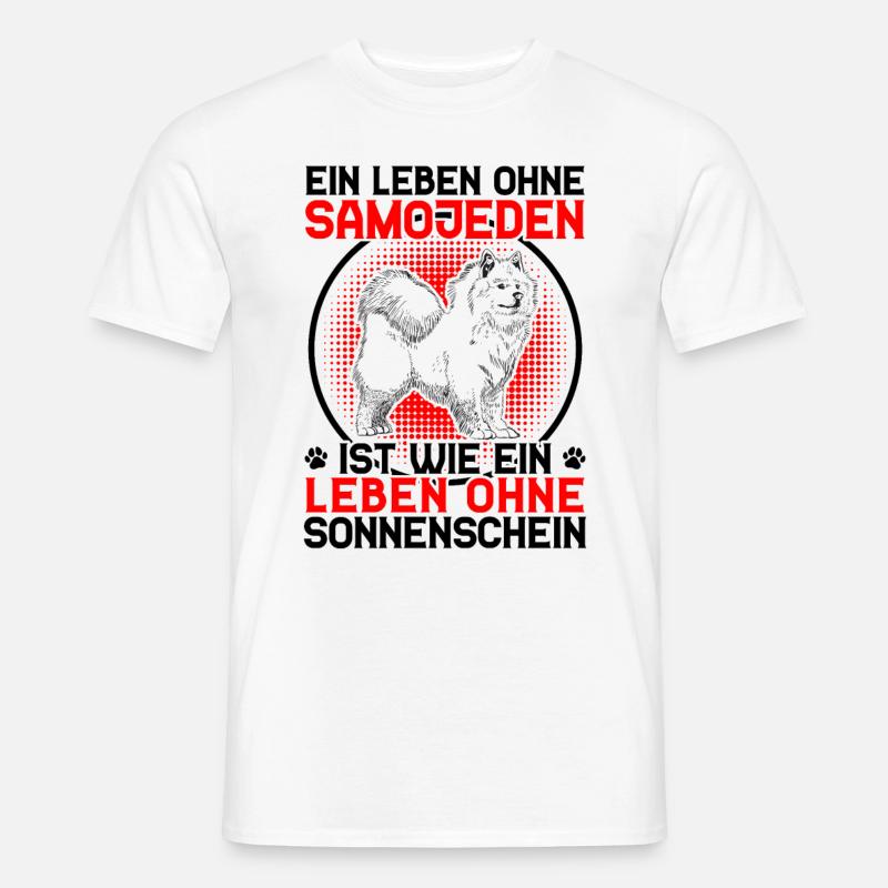 Leben ohne Samojede Samojedenspitz - Männer T-Shirt - Weiß