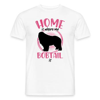 Bobtail abrite le vieux berger anglais - T-shirt homme - blanc - Devant - AI Model Male 178 dark (178cm)