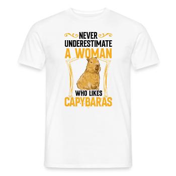Les femmes atteintes de capybara sous-estiment les capybara - T-shirt homme - blanc - Devant - AI Model Male 178 dark (178cm)