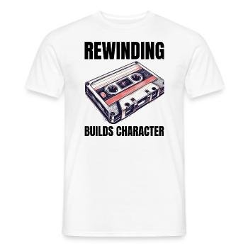 Art de la cassette Vintage : rembobinage de la nostalgie des années 80 - T-shirt homme - blanc - Devant - AI Model Male 178 dark (178cm)
