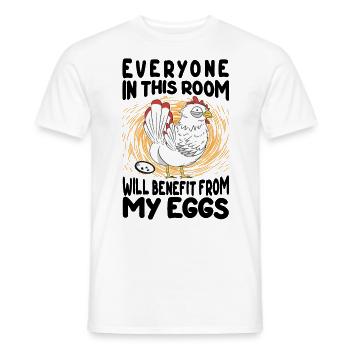 Take Advantage of My Eggs - Breakfast Egg - Men's T-Shirt - white - Front - AI Model Male 178 dark (178cm)