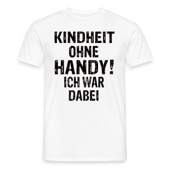 Kindheit Ohne Handy Ich War Dabei 90er Jahre - Männer T-Shirt - Weiß - Vorne - AI Model Male 178 dark (178cm)