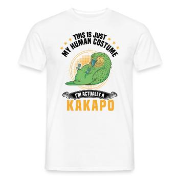 Kakapo Costume Flightless Parrot - Men's T-Shirt - white - Front - AI Model Male 178 dark (178cm)