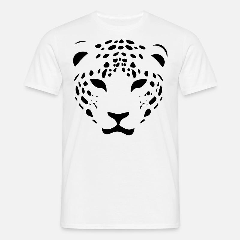 Leopard - Männer T-Shirt - Weiß