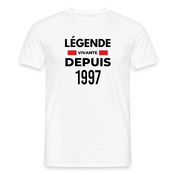 Légende vivante depuis 1997 - T-shirt homme - blanc - Devant - AI Model Male 178 dark (178cm)