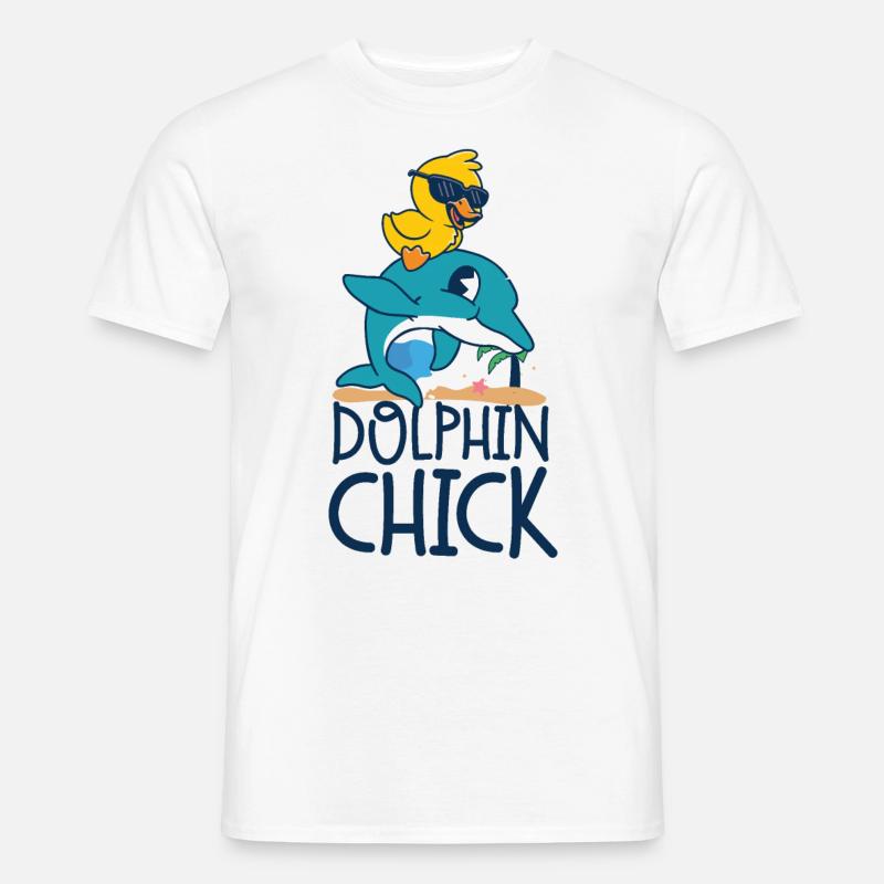 Dolphin Chicken Dolphin Chick - Männer T-Shirt - Weiß