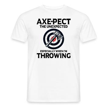 Axe-pect le bûcheron lanceur de hache inattendu - T-shirt homme - blanc - Devant - AI Model Male 178 dark (178cm)