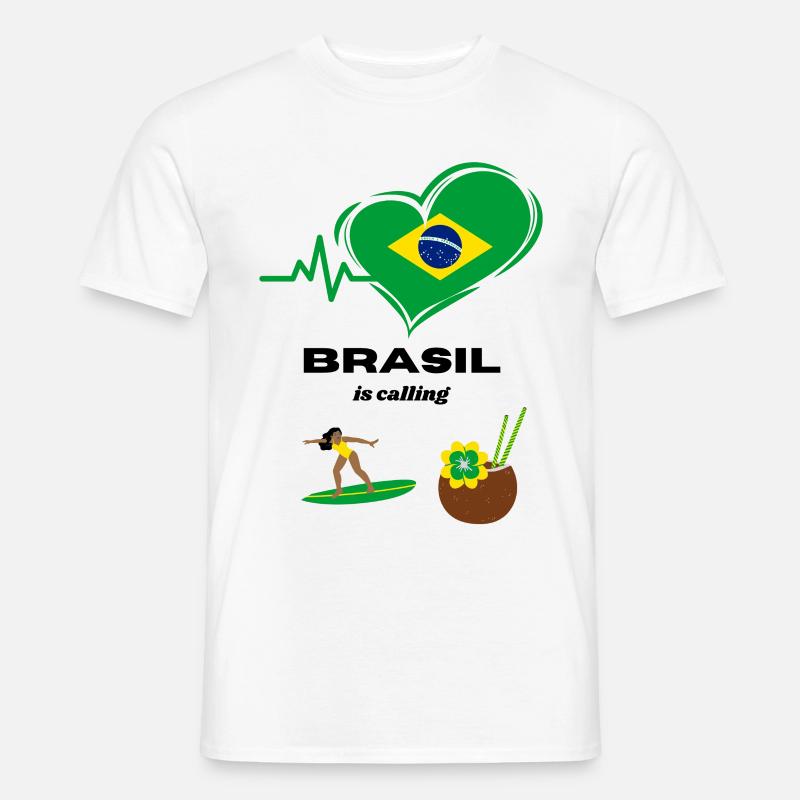 Brasil is calling! - Männer T-Shirt - Weiß