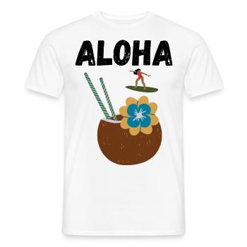 NOIX DE ALOHA - T-shirt homme - blanc - Devant - AI Model Male 178 dark (178cm)