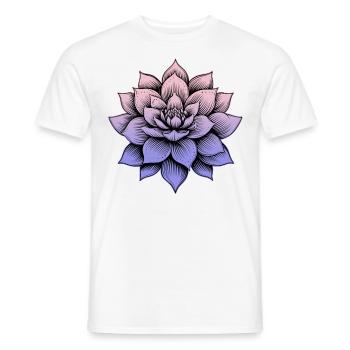 Fleur de lotus - T-shirt homme - blanc - Devant - AI Model Male 178 dark (178cm)