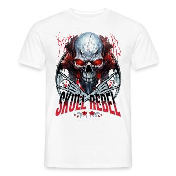 Crâne Crâne Squelette Moto Biker Gang - T-shirt homme - blanc - Devant - AI Model Male 178 dark (178cm)
