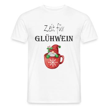 Zeit für Glühwein Wichtel - Männer T-Shirt - Weiß - Vorne - AI Model Male 178 dark (178cm)