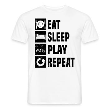 Playing Tennis Playing Tennis Men's Tennis Players - Men's T-Shirt - white - Front - AI Model Male 178 dark (178cm)