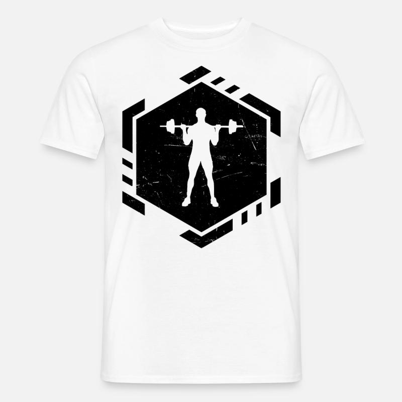 Gewichtheben Ausdauertraining Krafttraining - Männer T-Shirt - Weiß