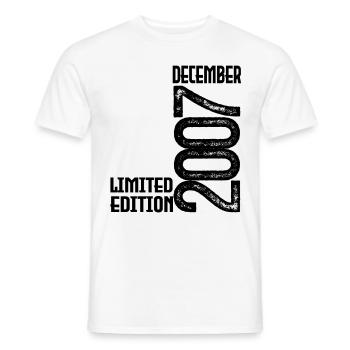 Birthday Gift December 2007. December 2007. - Men's T-Shirt - white - Front - AI Model Male 178 dark (178cm)
