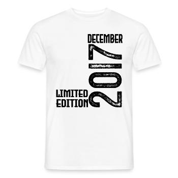 Birthday Gift December 2017. December 2017. - Men's T-Shirt - white - Front - AI Model Male 178 dark (178cm)