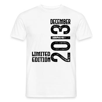 Birthday Gift December 2013. December 2013. - Men's T-Shirt - white - Front - AI Model Male 178 dark (178cm)