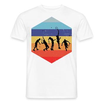 Joueur de tennis jouant au tennis Femmes Tennis - T-shirt homme - blanc - Devant - AI Model Male 178 dark (178cm)
