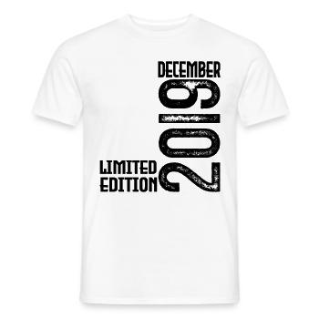 Birthday Gift December 2019. December 2019. - Men's T-Shirt - white - Front - AI Model Male 178 dark (178cm)