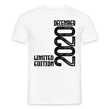 December 2020 Birthday Gift. December 2020. - Men's T-Shirt - white - Front - AI Model Male 178 dark (178cm)