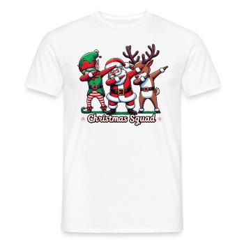 Christmas Squad Santa Claus Weihnachten Xmas - Men's T-Shirt - white - Front - AI Model Male 178 dark (178cm)
