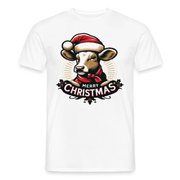 vache, tête de vache, vaches, veau, vache laitière, vache allaitante - T-shirt homme - blanc - Devant - AI Model Male 178 dark (178cm)