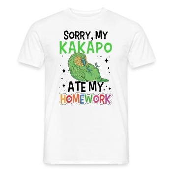 Kakapo hat gefressen Neuseeland Papagei - Männer T-Shirt - Weiß - Vorne - AI Model Male 178 dark (178cm)