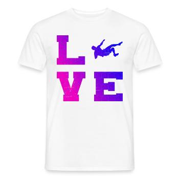 Bouldering Bouldering Women Climber - Men's T-Shirt - white - Front - AI Model Male 178 dark (178cm)