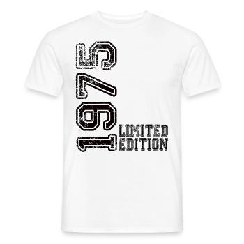 Édition limitée 1975 - T-shirt homme - blanc - Devant - AI Model Male 178 dark (178cm)